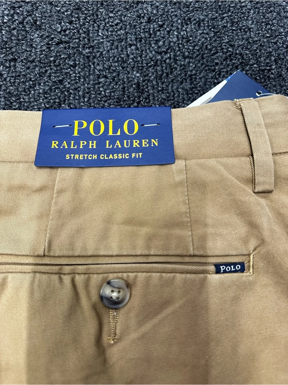 POLO RALPH LAUREN Mens 35x30 Stretch Classic Fit Chino Pants Tan- NWT